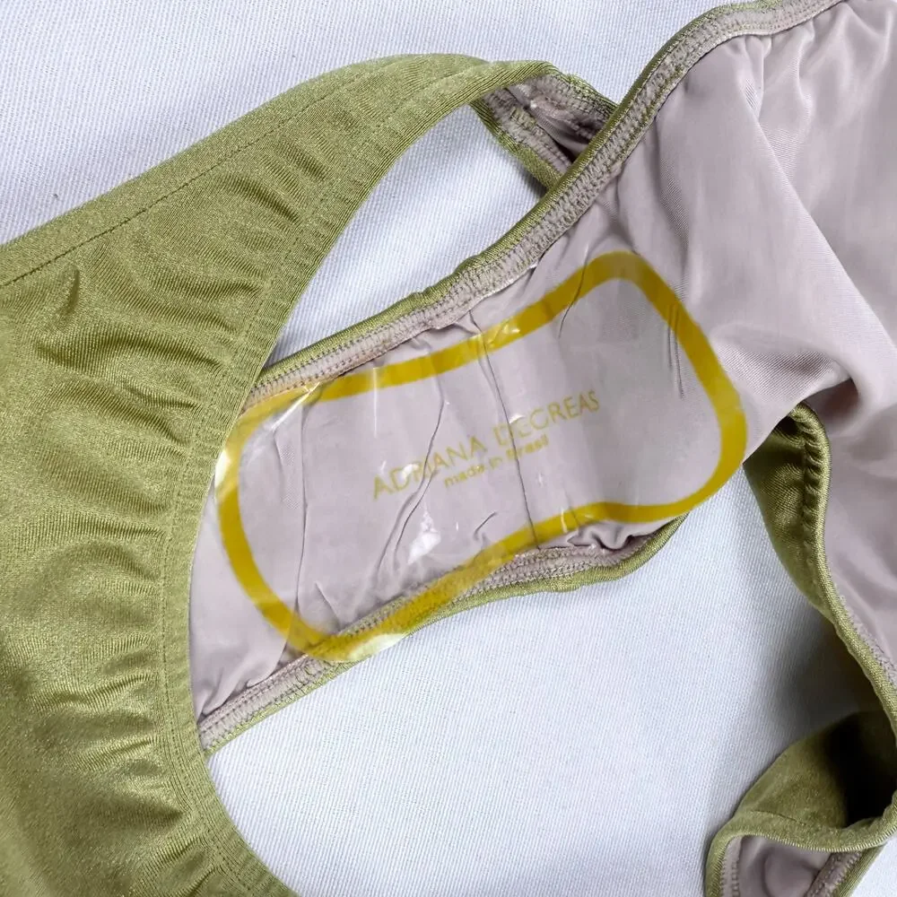 Adriana Degreas Women's Seashell Solid Strapless Bikini Set Medium Pistachio